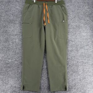 Figs Yola Women's XXL Tall Olive Green Scrub Pants High Waisted 11 Pocket